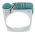 Genuine Sterling Silver Turquoise Jewelry Ring Size 5 UX39803